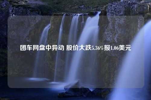 团车网盘中异动 股价大跌5.36%报1.06美元