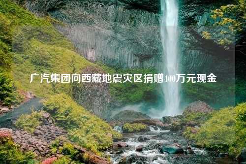 广汽集团向西藏地震灾区捐赠400万元现金