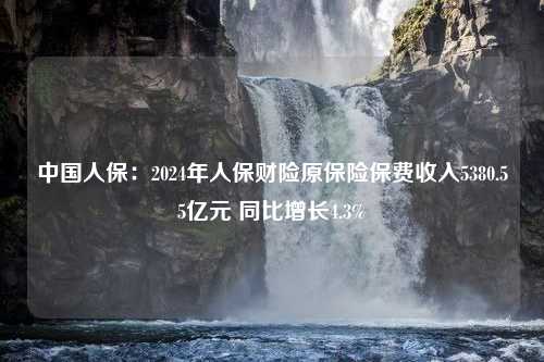 中国人保：2024年人保财险原保险保费收入5380.55亿元 同比增长4.3%