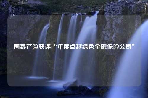 国泰产险获评“年度卓越绿色金融保险公司”